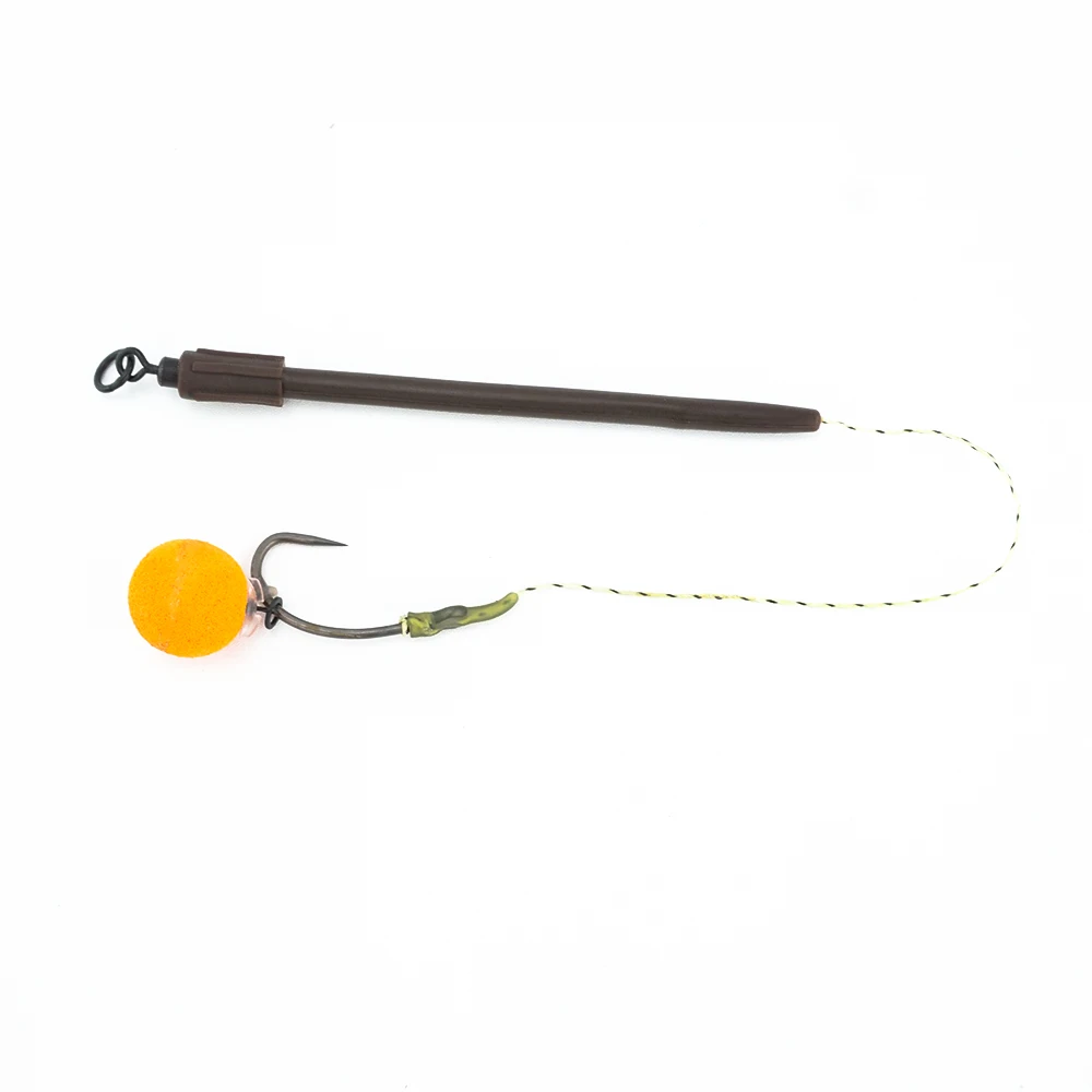 Hirisi-Mangas antienredos de goma suave para pesca de carpa, tubo de plomo en línea, accesorios de pesca AH013, 10 piezas, 73mm - imagen 2