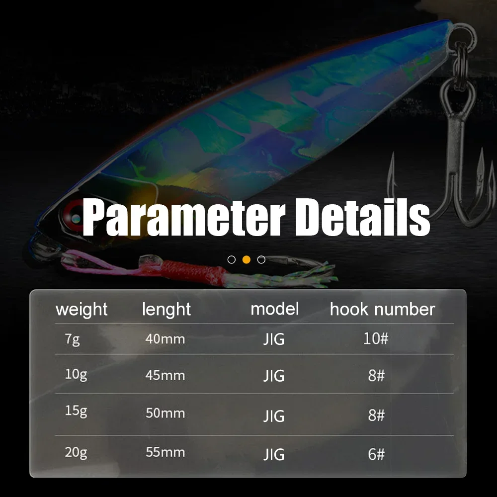 Señuelo de pesca Jigging de Metal fundido, aparejos de trucha de mar, señuelo de pesca de agua salada, señuelo de plomo de placa de hierro, cebo Artificial duro para curricán - imagen 2