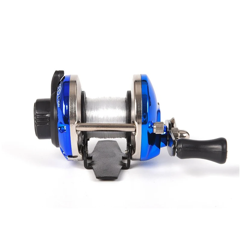 Carrete pequeño de pesca en hielo, bobina de tambor con línea de nailon de 0,2mm, 50m - imagen 2