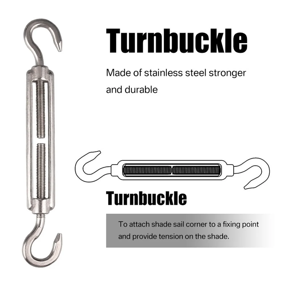 Kit de herrajes para vela de parasol, 24 unidades/juego, Kit de instalación de dosel de parasoles de acero inoxidable 304 para instalar accesorios de toldo - imagen 4
