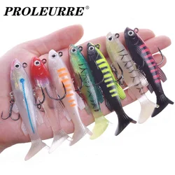 Señuelo swimbait silicona cola en T 7,5 cm 11,5 g lucio y lubina