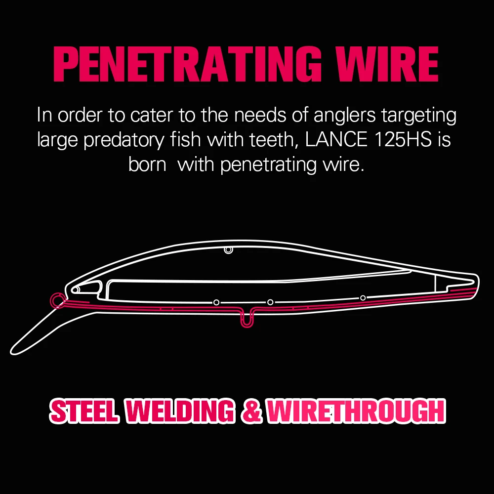 TSURINOYA-señuelo de pesca de pececillo pesado LANCE, 125HS, 50g, barco de pececillo que se hunde, pesca en el mar, lubina, juego SW, cebo duro, Wobbler de alta resistencia - imagen 2