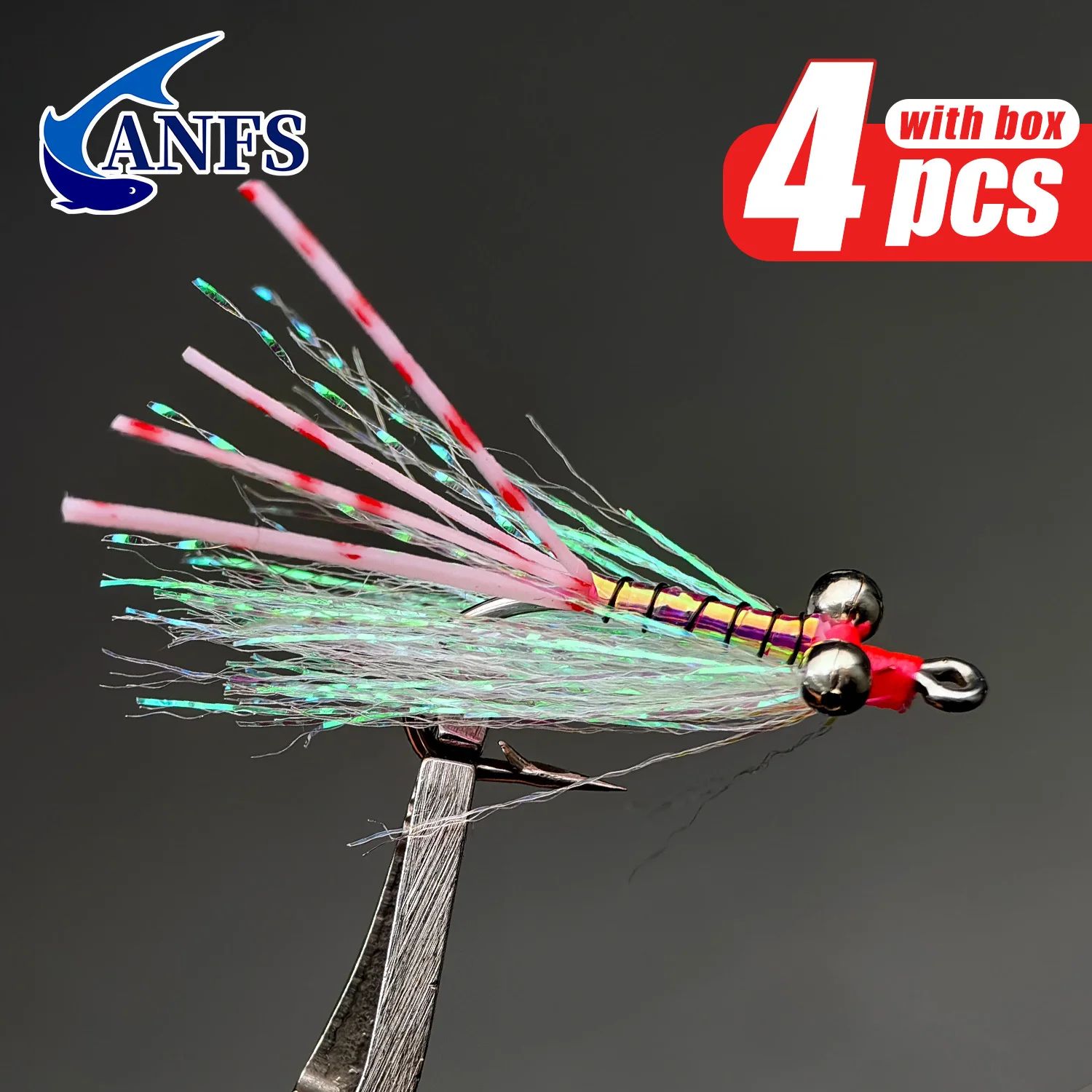 ANFS Crazy Charlies - Moscas para agua salada con caja surtida - imagen 3