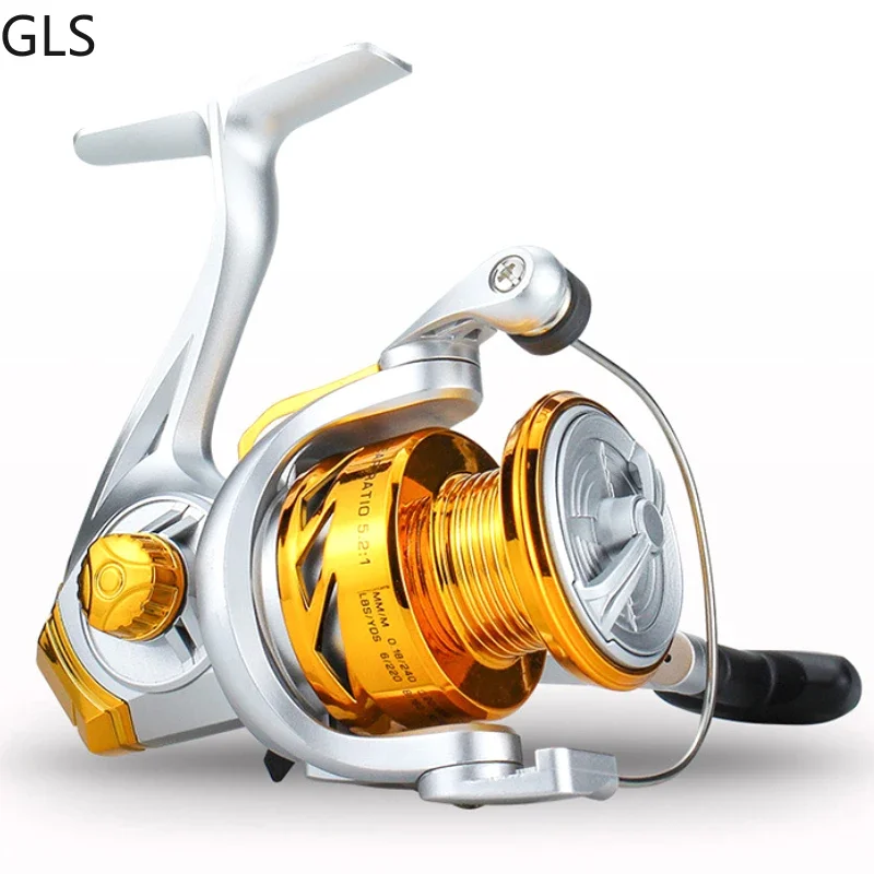 GLS-carrete giratorio de pesca de agua dulce, alta calidad, relación de engranaje 5,2: 1/4, 7:1, Serie 2000-7000, anticorrosión, duradero - imagen 3