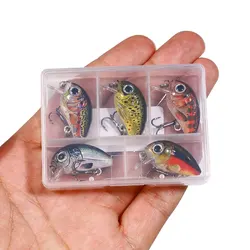Mini Crankbait Kit Wobblers de cebo duro para lubina y trucha