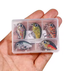 Mini Crankbait Kit Wobblers de cebo duro para lubina y trucha