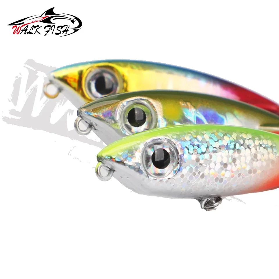 WALK FISH-señuelo de Pesca flotante, cebo duro, anzuelo triple, ojos 3D, 50mm, 3,1g, 1 piezas - imagen 3