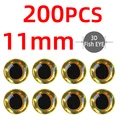 200pcs golden 11mm