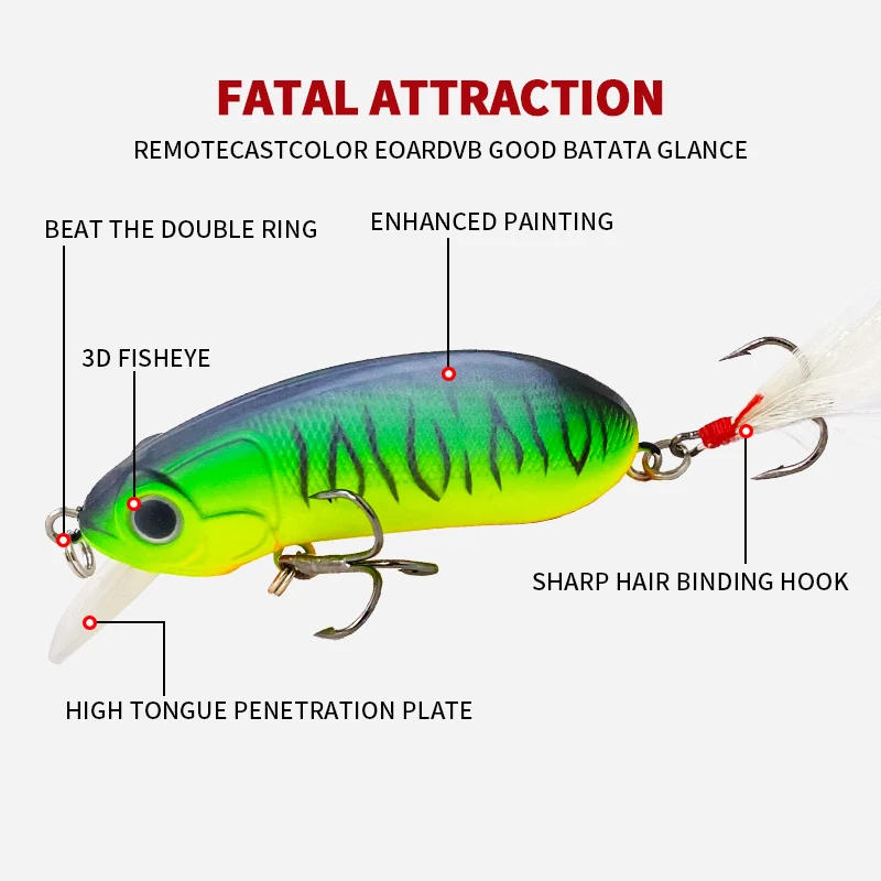 Señuelos de Pesca de pececillos que se hunden, cebo duro Artificial, Wobblers para Lucio, lápiz, swimbait, aparejos de Pesca, 55mm, 10,7g - imagen 4