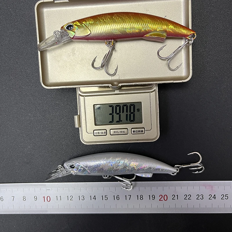 Señuelos de Pesca de pececillo de hundimiento pesado, 40g, 92mm, cebos duros artificiales, Wobblers para lubina, trucha, Jerkbait, aparejos de Pesca de plástico - imagen 5