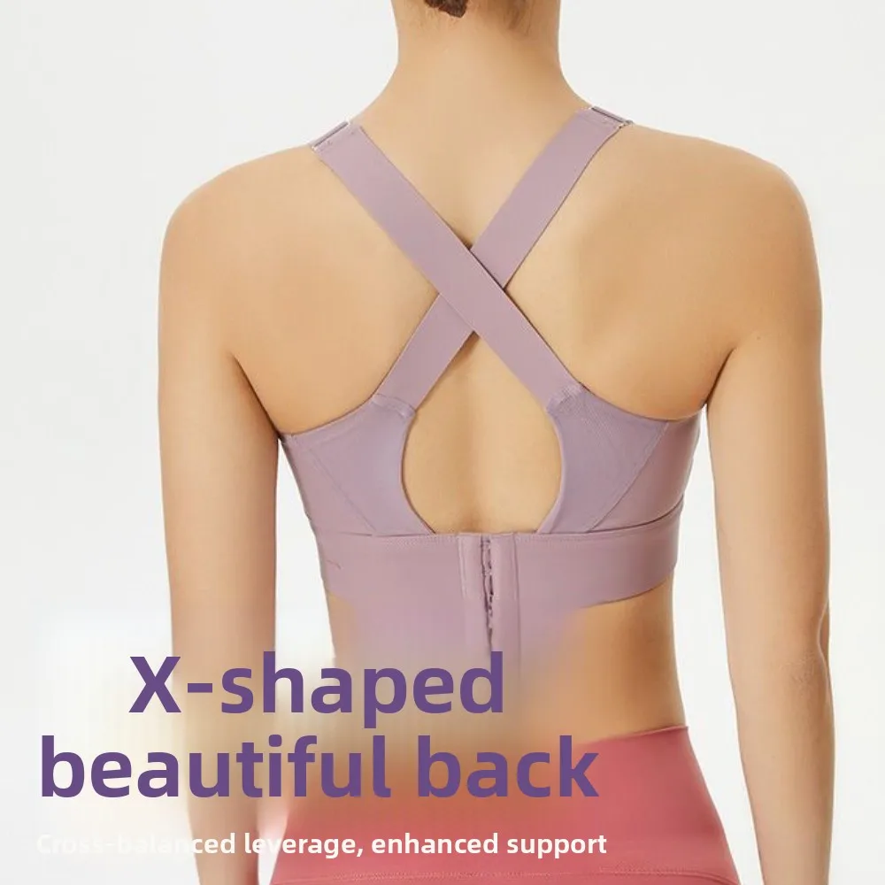 Top corto de Fitness con almohadilla fija, Sujetador deportivo ajustable, belleza en la espalda, ropa interior de Yoga, sujetador de entrenamiento transpirable antiflacidez para correr - imagen 4