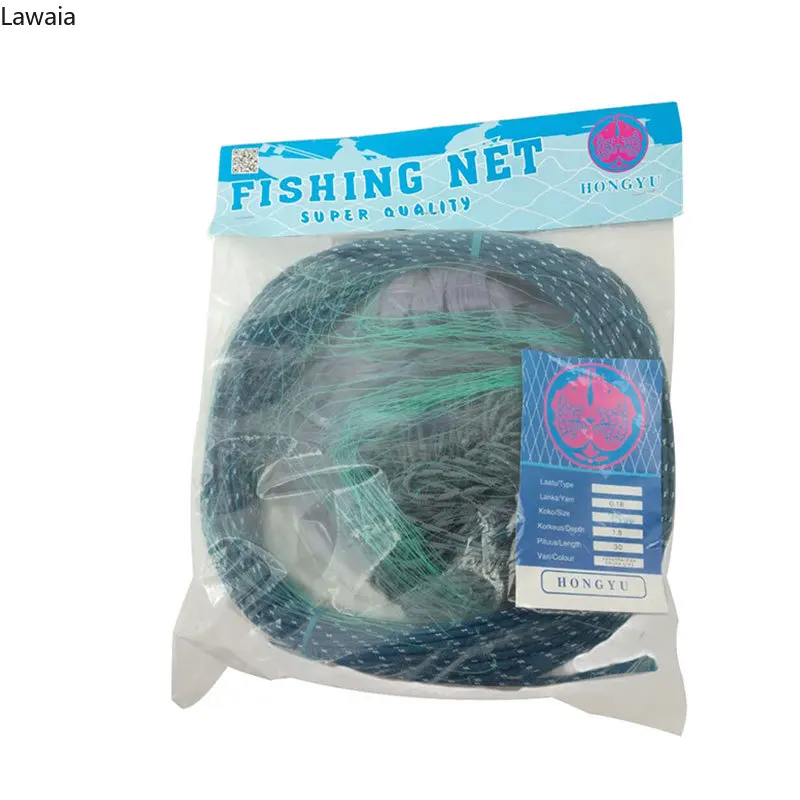 Lawaia-red de pesca de enmalle, monofilamento de nailon de 1,8x30m, Ojo pequeño, 2,5/3/3.5/4cm, red viscosa para peces, lago, Ola, estanque, pesca - imagen 2