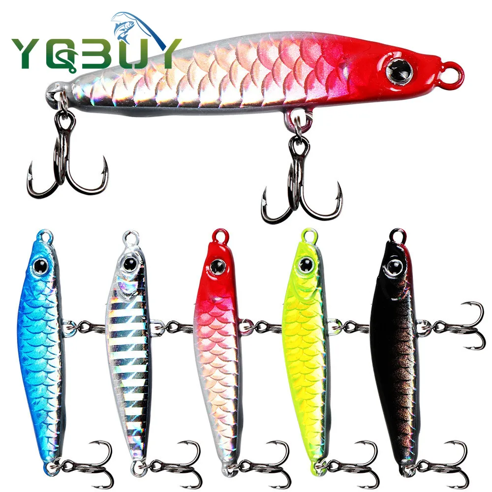 Señuelo de pesca de Metal piezas, cebo giratorio de pesca de agua completa, plantilla de Metal láser, cuchara Biat, 1 unidad