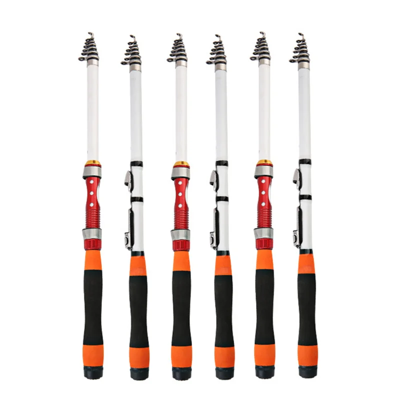 Caña de pescar telescópica portátil en roca, junta retráctil, cola Flexible, caña de roca pequeña