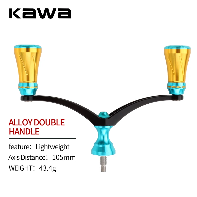 Kawa-carrete de pesca de doble Mango, perilla de aleación adecuada para D y S, longitud de 115mm, accesorio basculante, mango DIY, nuevo - imagen 2