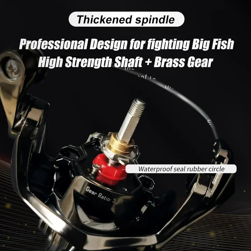 Carrete de pesca giratorio de trucha súper fuerte Mavllos Raptor, relación 5,7:1, arrastre máximo anticorrosión, 25kg - imagen 5