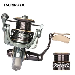 Carrete spinning Tsurinoya Jaguar – Doble bobina y arrastre carbono