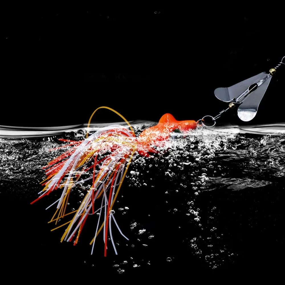 Señuelo rana artificial biomimético – Flotante giratorio para snakehead - imagen 4