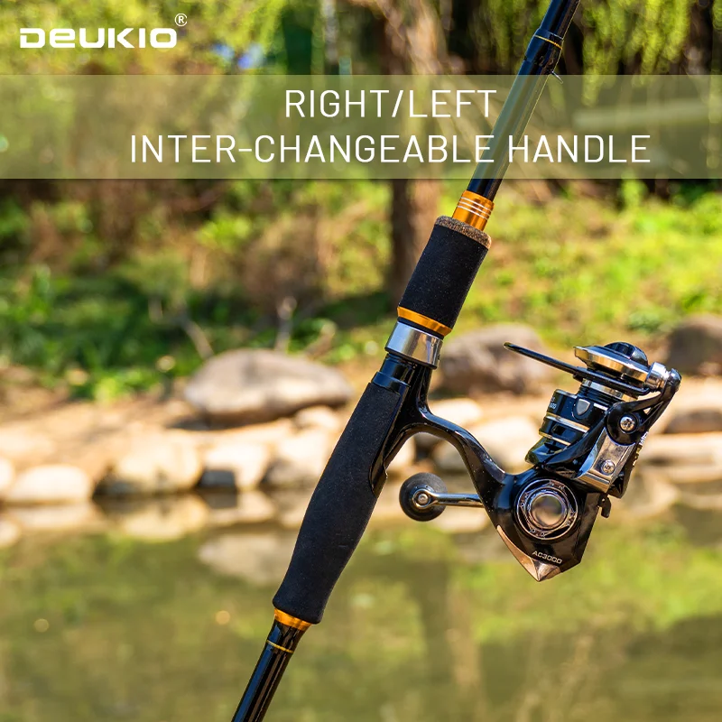 Combo Spinning DEUKIO – Caña y Carrete de Fibra de Carbono - imagen 3