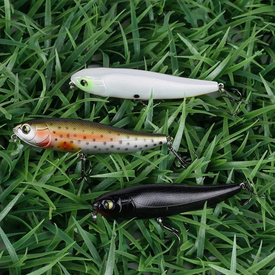 WALK FISH-señuelo de pesca de superficie, cebo duro Artificial para agua salada, andador de lubina de plástico, 100mm, 14,5g, 1 unidad - imagen 3