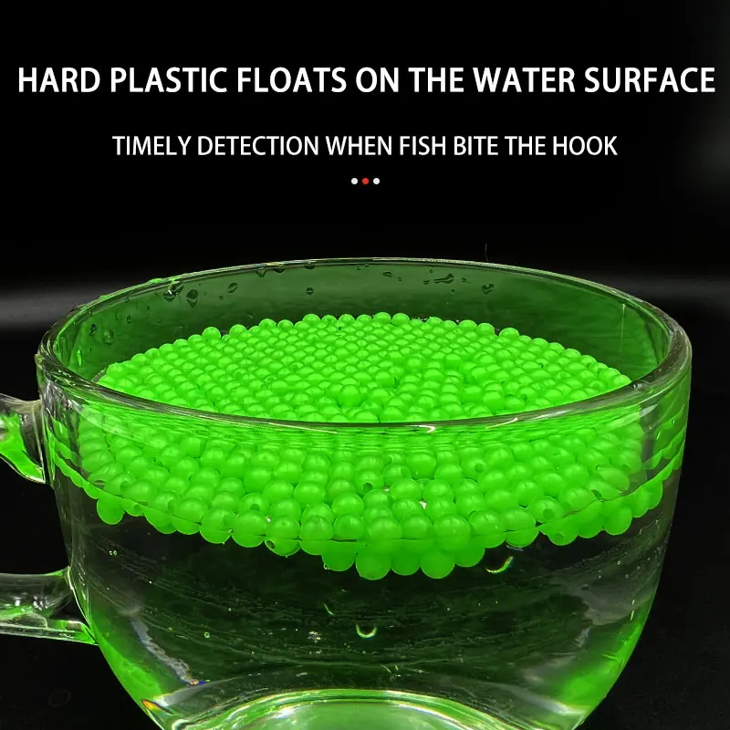 1000 Uds accesorios de pesca juego surtido de cuentas 1000 Uds 5mm flotador redondo de plástico duro que brilla en la oscuridad cuentas aparejos de pesca - imagen 3