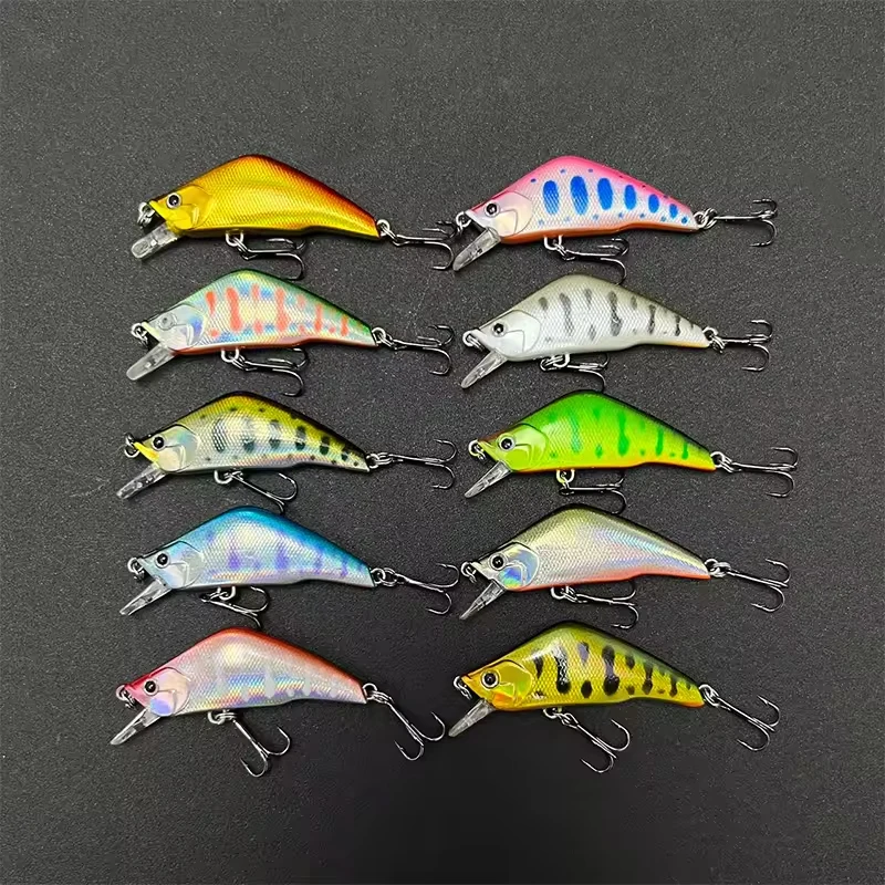 Señuelos de pesca de pececillo que se hunden, 45mm, 3,8g, Wobblers pequeños para curricán, Swimbait, trucha japonesa, carpa, cebo duro Artificial, aparejos de pesca - imagen 4