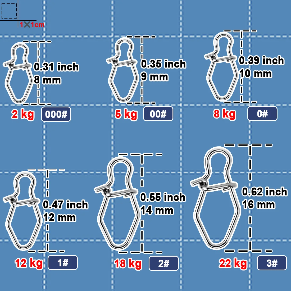 9KM Duo Lock Broches Rápidos Acero Inoxidable para Crankbait - imagen 2