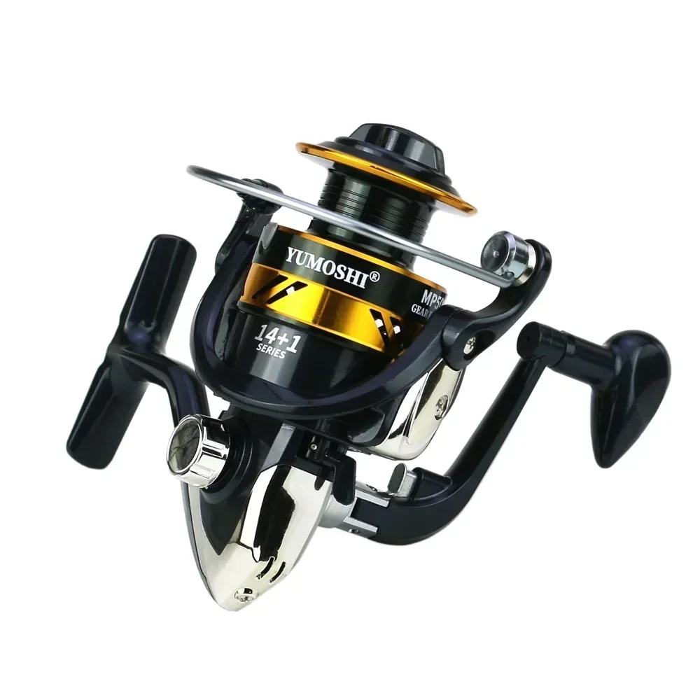 JOSBY-carrete de Metal duradero para Pesca de carpa, ruedas giratorias para agua salada/dulce, relación de engranaje 5,2: 1, serie MP 1000-7000 - imagen 2