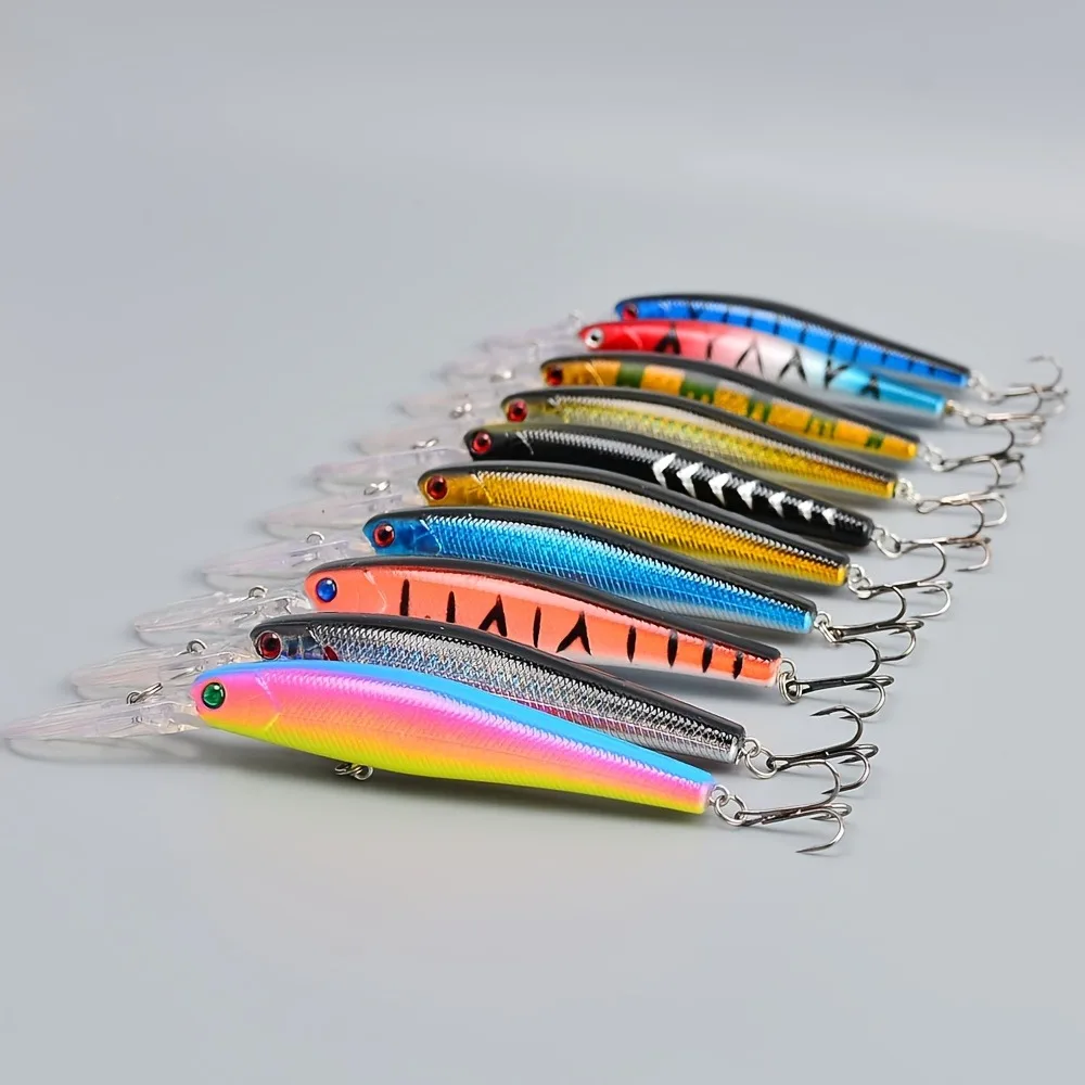 Señuelo de Pesca de pececillo hundido, 13cm, 11,8g, Wobbler, Crankbait, Peche, lubina, curricán, cebo duro Artificial, aparejos de Pesca, 1 ud. - imagen 5