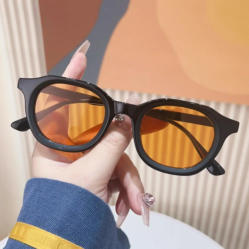Gafas de sol ovaladas de moda, gafas de sol simples Vintage con protección UV, gafas Retro de Hip-Hop Punk, gafas de sol versátiles para hombres y mujeres - imagen 3