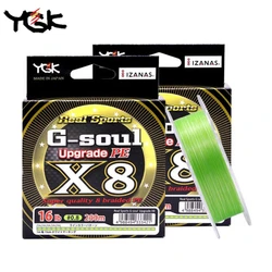 YGK G-SOUL X8 Línea trenzada 8 hebras multifilamento Japón