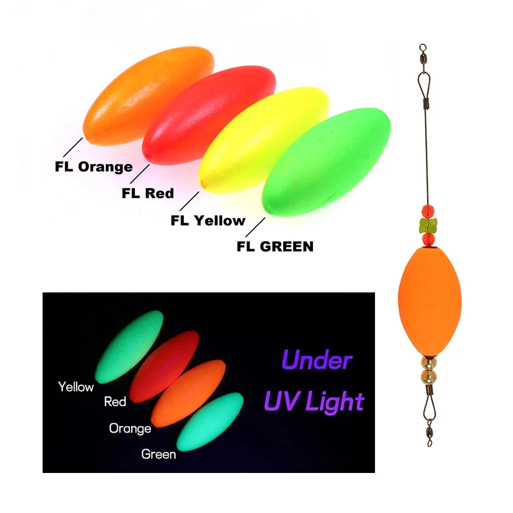 Bimoo, 10 unidades, flotador de espuma para pesca, boyas Bobber, agua salada para pesca con mosca, aparejos inferiores de Pompano, indicador de huelga, trucha, bagre, Walleye - imagen 5