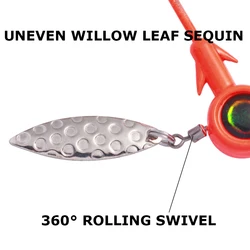 HERCULES Anzuelos Jig Head para vinilos con hoja willow giratoria