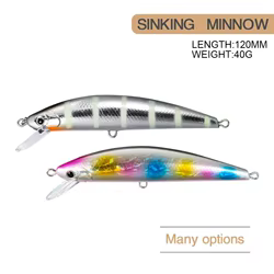 Wobbler Jerkbait 12cm 40g – Señuelo minnow para depredadores