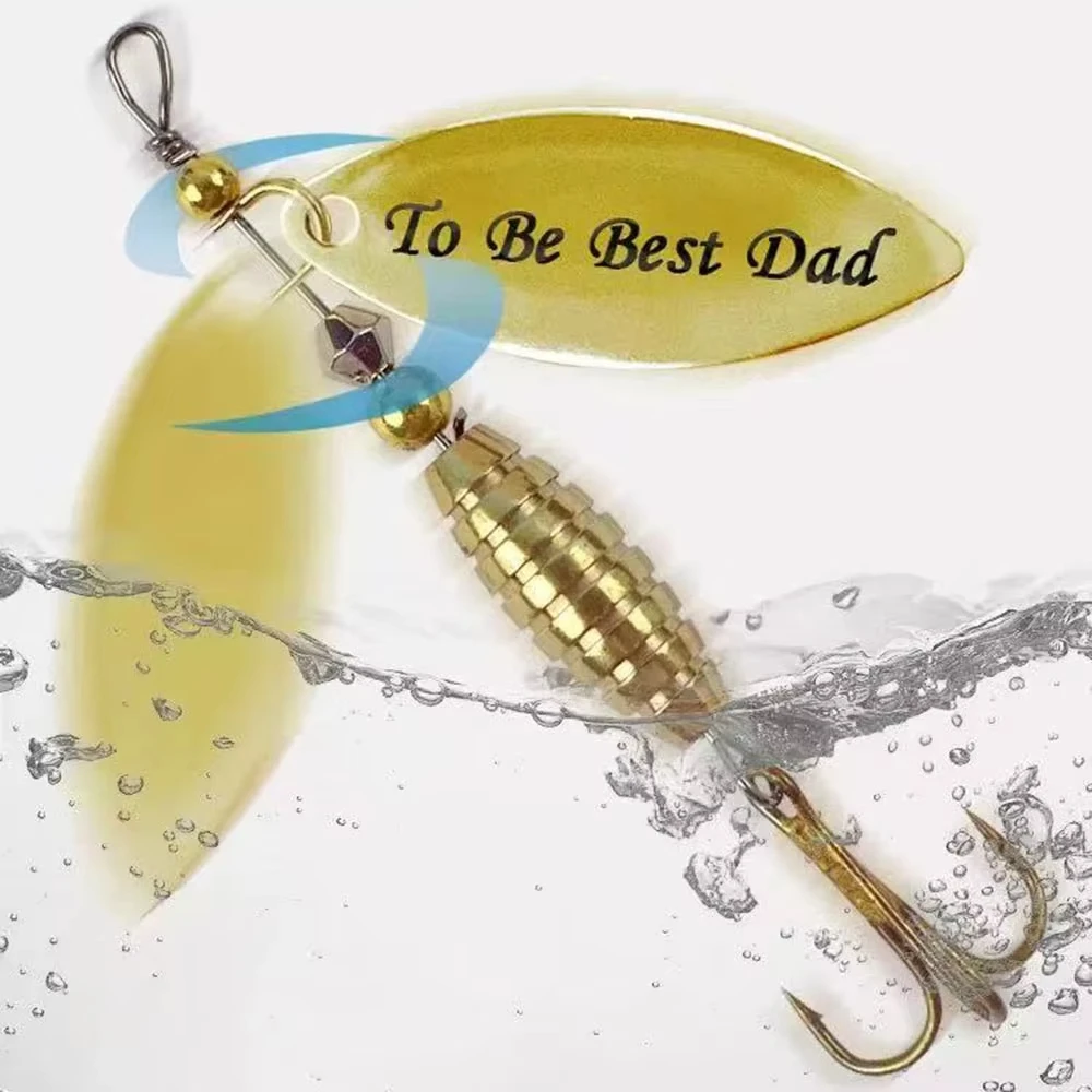 10 regalos de Navidad/juego de cucharas de metal de tres anzuelos plateadas y doradas, cebo duro tentador con caja de equipo de pesca, cebo de pesca - imagen 3