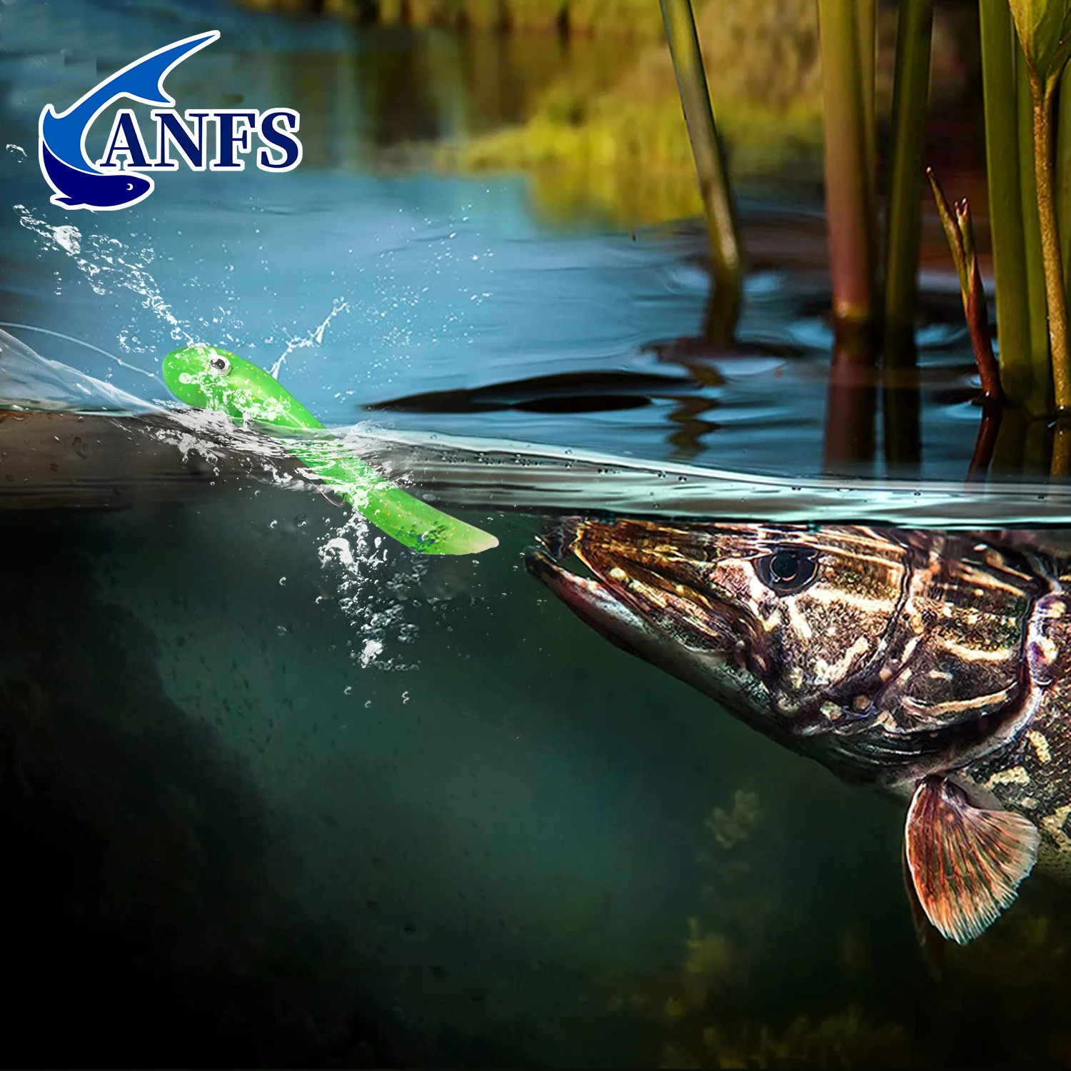 ANFS 2 uds Kit de señuelos blandos 3D ojo señuelo de pesca juego de señuelos de silicona cebo Artificial gusano - imagen 4