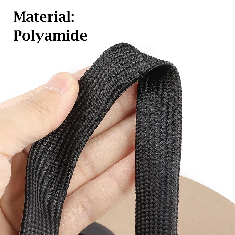 Funda aislante trenzada de nailon de alta densidad, protección de cable negra de 2,5mm - 60mm, funda expandible de poliamida, 1 ~ 30m - imagen 2