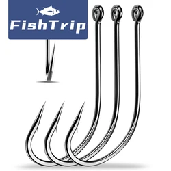 FishTrip Anzuelos Offset – Acero al carbono para agua dulce y salada