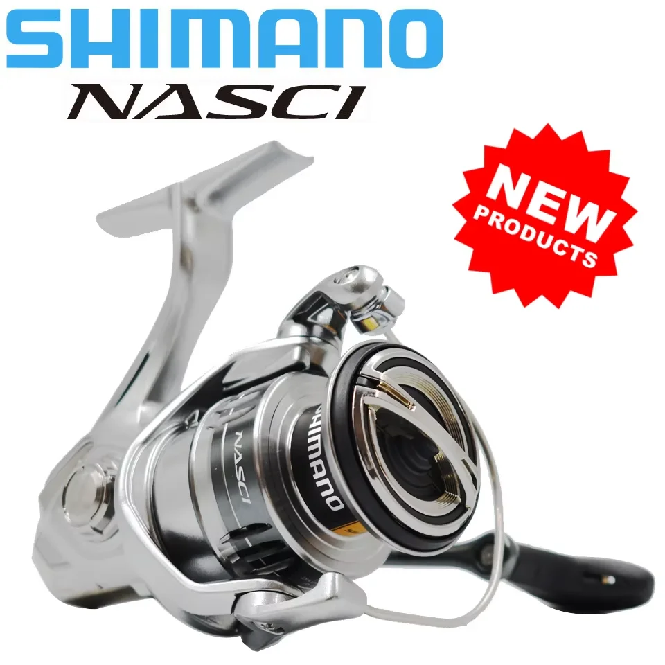 Carrete SHIMANO mostrando su diseño NASCI 5 y giratorio para pesca efectiva
