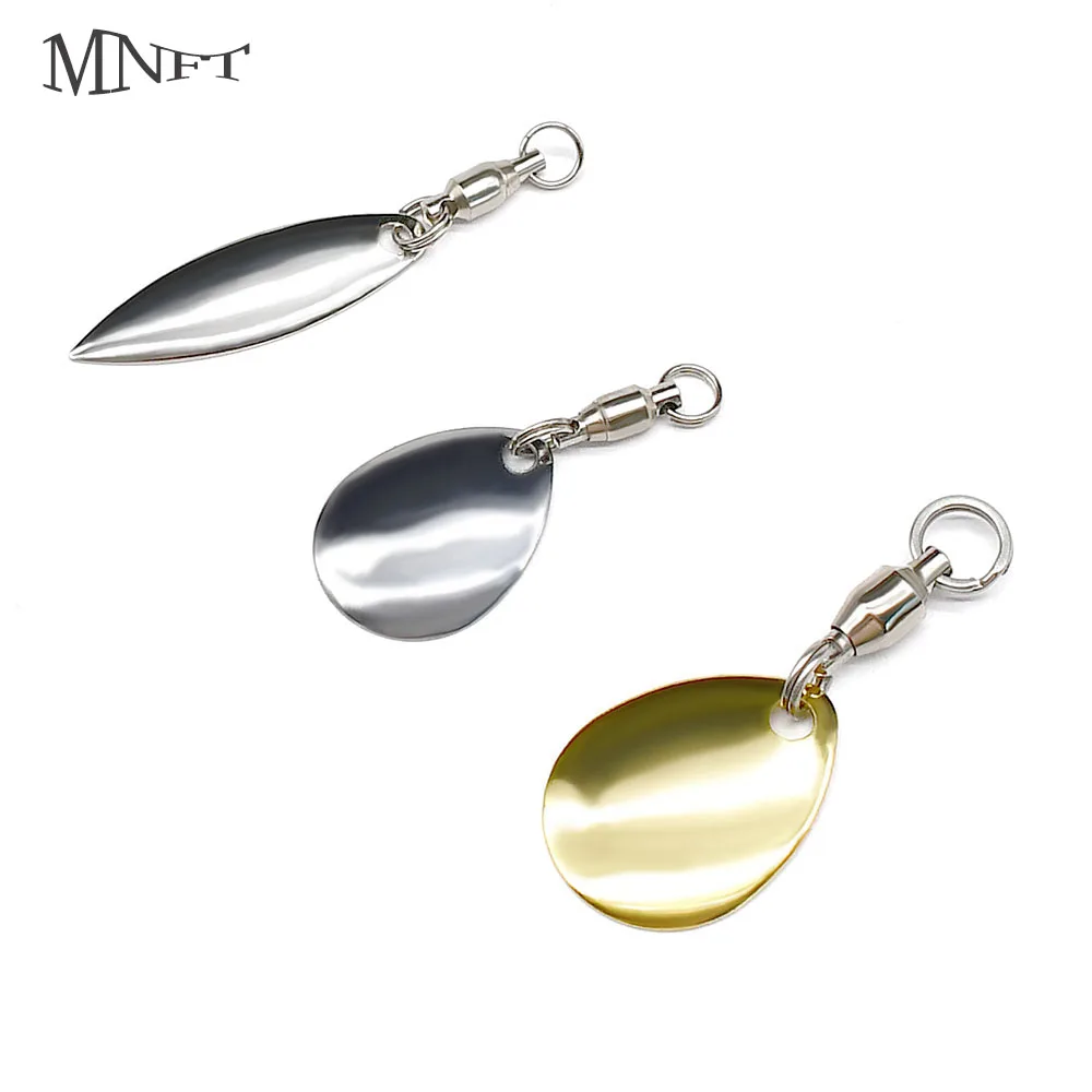 MNFT 8 Uds cuchillas giratorias con rodamiento de bolas giratorios cola Spinner Spinnerbait señuelo de pesca suministros para hacer señuelos de lubina - imagen 2