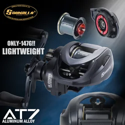 SAMOLLA nuevo carrete de pesca ultraligero con freno STB 149g relación de engranaje 7,2 agua salada 8 + 1BB 5KG Baitcaster de potencia