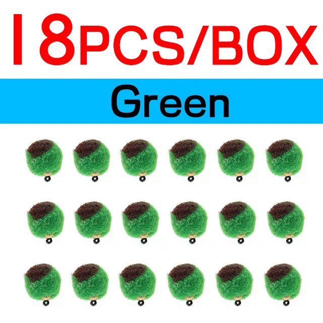 18pcs green
