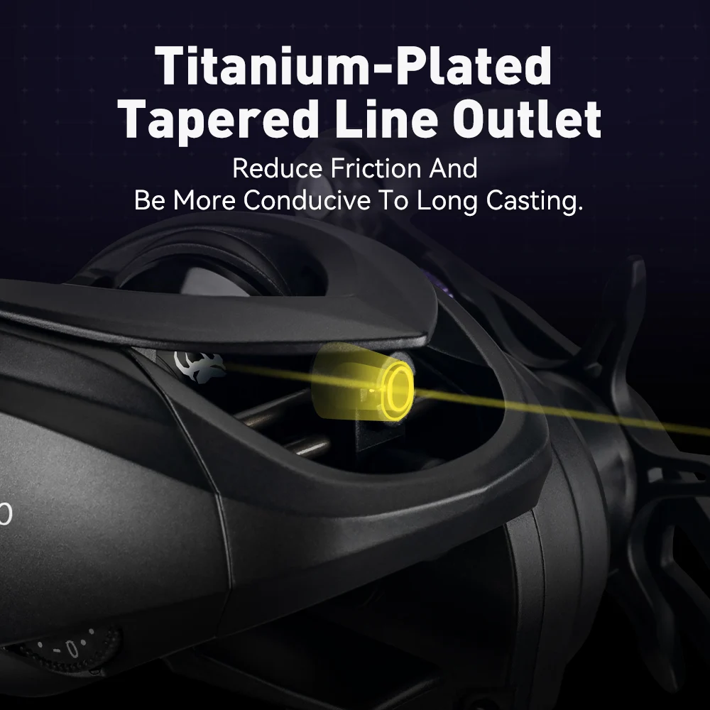 Carrete de pesca KINGDOM Micro Pro Baitcasting 7,6:1 relación de engranaje 4,6 kg arrastre máximo 138g peso carrete de pesca de Material de carbono ultraligero - imagen 5