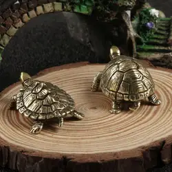 Figurita retro de tortuga de cobre para decoración