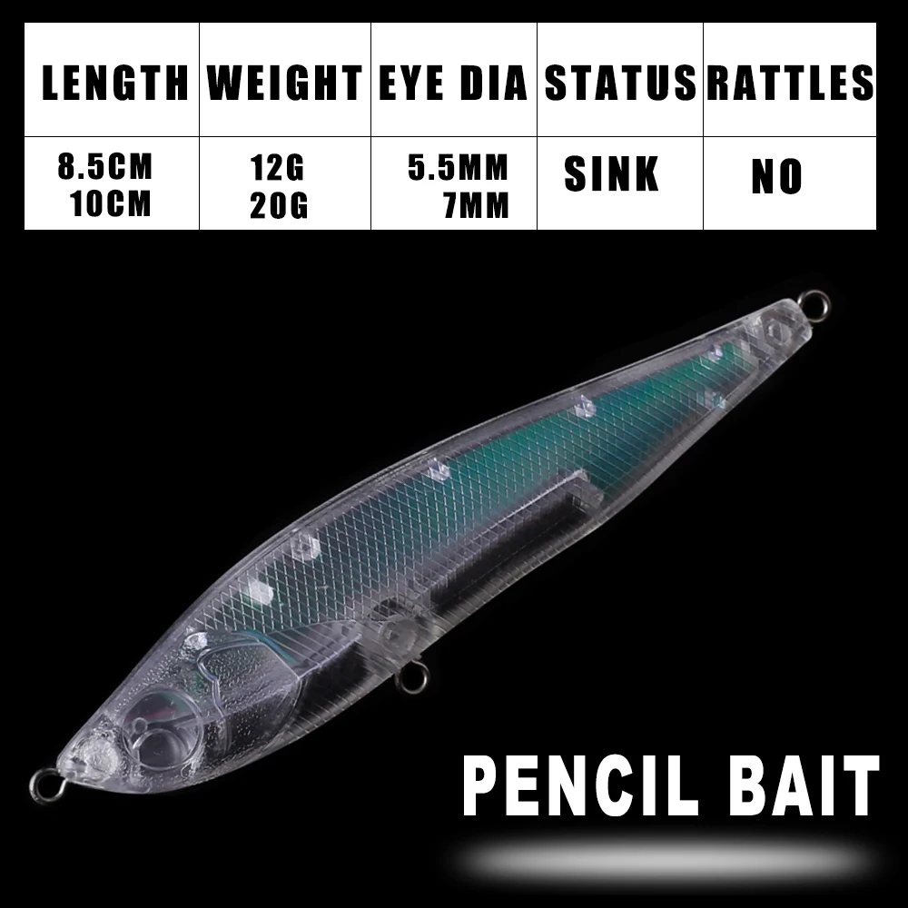 Dr.Holife señuelo lápiz que se hunde artificial para pesca DIY - imagen 2