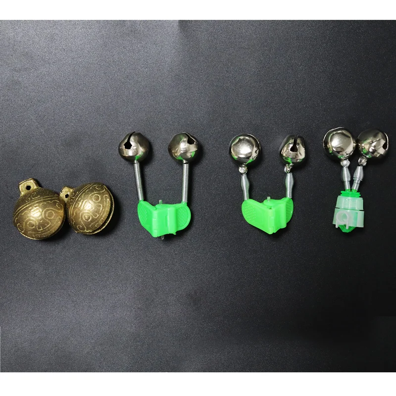 ZYZ 4 Uds alarmas de picadura de pesca campanas de caña de pescar campanas de punta 4 tipos de indicadores de picaduras de pescado de caña de pescar - imagen 5