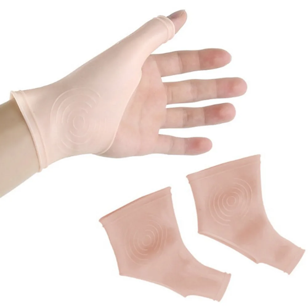1 par de protectores de muñeca de Gel de silicona para alivio del dolor de Yoga derecho e izquierdo, soporte para pulgar y muñeca - imagen 5
