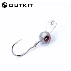 OUTKIT Anzuelos Wobbler metálicos para lubina con vinilo