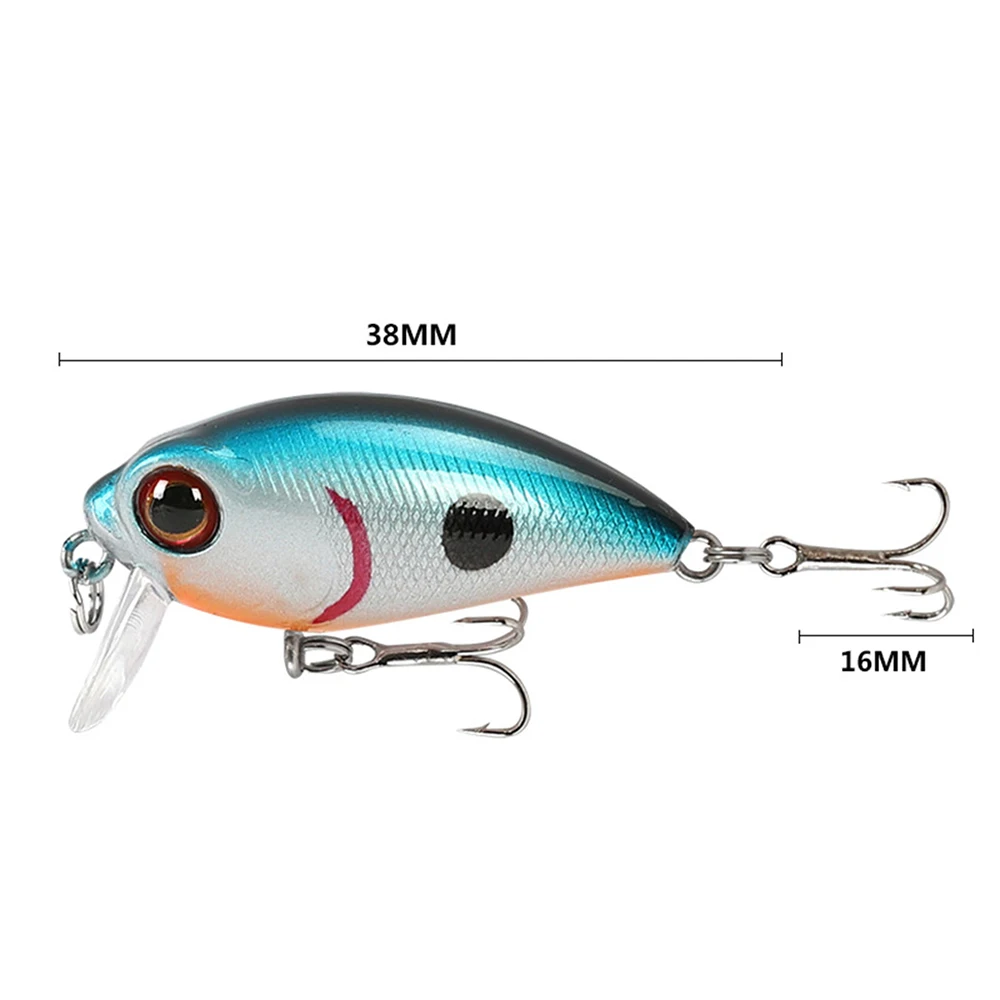 3,8 cm 3,4g señuelo de pesca Crankbait Wobbler manivela flotante Jerkbait Swimbait cebo duro Artificial trucha cebo para lubina señuelo biónico - imagen 5