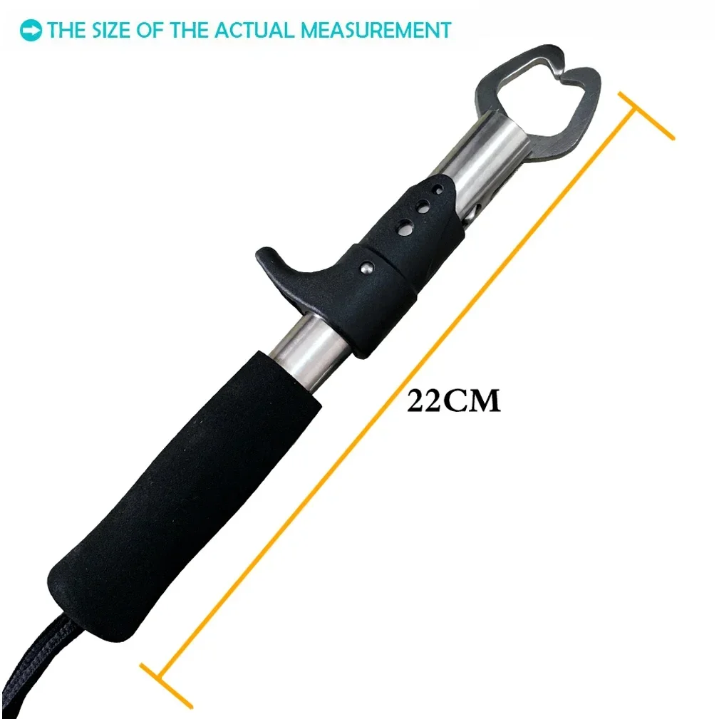 Alicates de pesca, herramienta de aparejos, removedor de anzuelos, cortador de línea, pinza de pesca, controlador de pesca, herramienta de pescado + cuerda de conexión - imagen 3